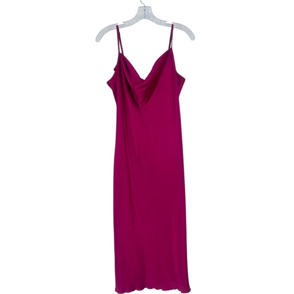 Bebe Y2K Pink Slip Dress Spaghetti Strap Midi Made USA Size M